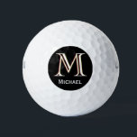 Pelotas De Golf Monograma de tres capas personalizado con nombre<br><div class="desc">UNA CAPA ÚNICA DEL MONOGRAMA. Vean de cerca y verán tres colores, lo que le da la sensación de profundidad. Personalizado adicionalmente con el nombre. Idea especial para un regalo o para que lo disfrutes por ti mismo. Si tiene alguna pregunta de diseño o una solicitud especial, envíe un correo...</div>