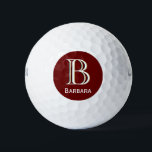 Pelotas De Golf Monograma de tres capas personalizado con nombre<br><div class="desc">UNA CAPA ÚNICA DEL MONOGRAMA. Vean de cerca y verán tres colores, lo que le da la sensación de profundidad. Personalizado adicionalmente con el nombre. Idea especial para un regalo o para que lo disfrutes por ti mismo. Si tiene alguna pregunta de diseño o una solicitud especial, envíe un correo...</div>
