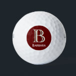 Pelotas De Golf Monograma de tres capas personalizado con nombre<br><div class="desc">UNA CAPA ÚNICA DEL MONOGRAMA. Vean de cerca y verán tres colores, lo que le da la sensación de profundidad. Personalizado adicionalmente con el nombre. Idea especial para un regalo o para que lo disfrutes por ti mismo. Si tiene alguna pregunta de diseño o una solicitud especial, envíe un correo...</div>