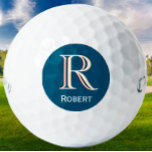Pelotas De Golf Monograma de tres capas personalizado con nombre<br><div class="desc">UNA CAPA ÚNICA DEL MONOGRAMA. Vean de cerca y verán tres colores, lo que le da la sensación de profundidad. Personalizado adicionalmente con el nombre. Idea especial para un regalo o para que lo disfrutes por ti mismo. Si tiene alguna pregunta de diseño o una solicitud especial, envíe un correo...</div>