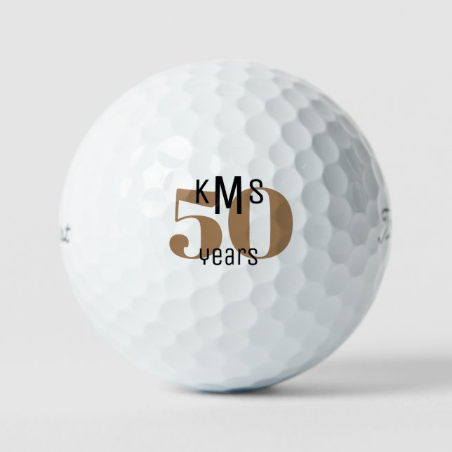 Pelotas De Golf Monograma del 50° aniversario Titular Pro V1 (Anverso)