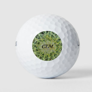 Pelotas De Golf Monograma del desierto del suroeste de Barrel Cact