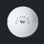 Pelotas De Golf Monograma del mejor papá<br><div class="desc">Mejor Monograma de Golf de Papá Nunca. Día del Padre y Cumpleaños.</div>