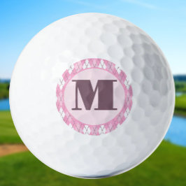Pelotas De Golf Monograma del personalizado de las damas de estilo