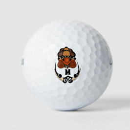 Pelotas De Golf Monograma divertido de escalado de tortuga