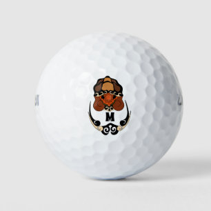 Pelotas De Golf Monograma divertido de escalado de tortuga
