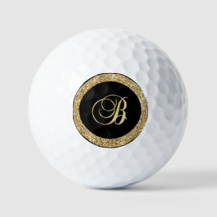 Pelotas De Golf Monograma dorado B