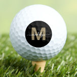 Pelotas De Golf Monograma dorado Nombre inicial personalizado<br><div class="desc">Personalizado Crea Tu Propia Moda De Lujo Monograma De Oro Nombre Inicial Bolas De Golf Personalizadas. Estas elegantes y lujosas bolas de golf personalizadas cuentan con un diseño monográfico único con una inicial dorada y un nombre de guión blanco fluido, añadiendo un toque de elegancia y sofisticación a cada balancín....</div>