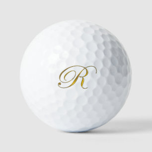 Pelotas De Golf Monograma dorado R