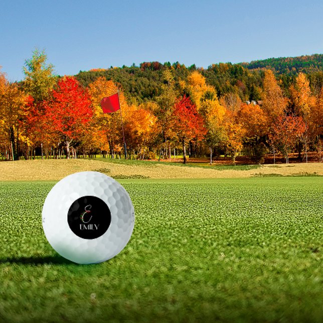 Pelotas De Golf Monograma E de acuarela rusa (Subido por el creador)