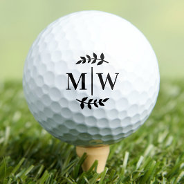 Pelotas De Golf Monograma Elegante Personalizado