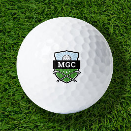 Pelotas De Golf Monograma Escudo del club de golf personalizado