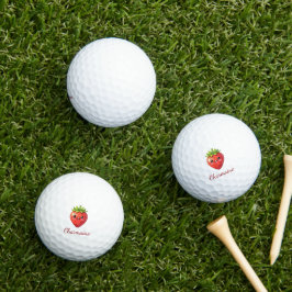 Pelotas De Golf Monograma fresa kawaii linda