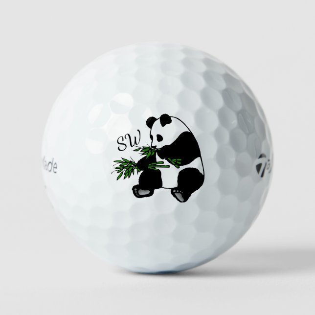 Pelotas De Golf Monograma gigante Panda (Anverso)