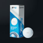 Pelotas De Golf Monograma gris personalizado y guión dorado nombre<br><div class="desc">Modern Grey Inicial y Gold Name TaylorMade TP 5. Tipo de letra combinado. Interrumpir. Sencillo.</div>