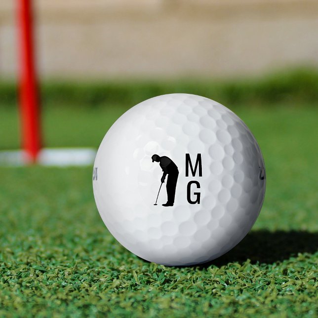 Pelotas De Golf Monograma hombre golf Personalizados de silueta (Subido por el creador)