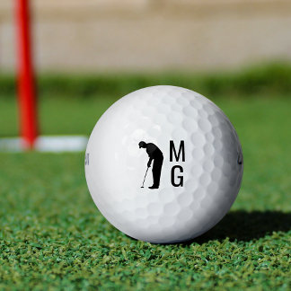 Pelotas De Golf Monograma hombre golf Personalizados de silueta
