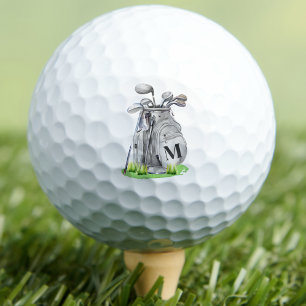 Pelotas De Golf Monograma Inicial Classic Golfista