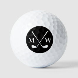 Pelotas De Golf Monograma Inicial Personalizado