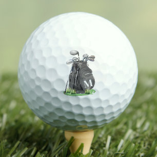 Pelotas De Golf Monograma Inicial Personalizado
