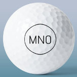 Pelotas De Golf Monograma inicial simple<br><div class="desc">Diseño inicial de monograma minimalista de tipografía moderna que se puede cambiar para personalizar. Simple borde circular para enmarcar las iniciales.</div>