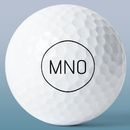 Pelotas De Golf Monograma inicial simple