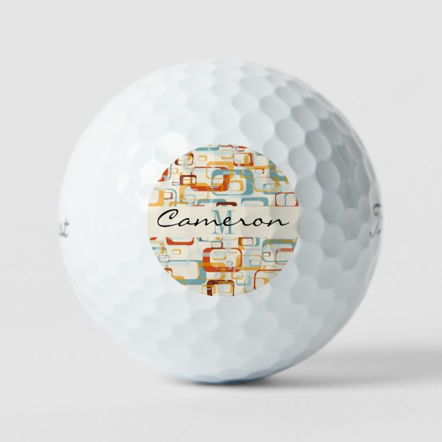 Pelotas De Golf Monograma inicial y nombre personalizado (Anverso)