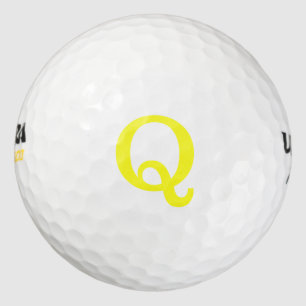 Pelotas De Golf Monograma limón láser de color moderno