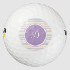 Pelotas De Golf Monograma Líneas de acuarela