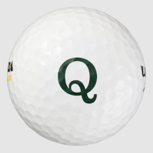 Pelotas De Golf Monograma Mejor Color Coordinado Phthalo Verde