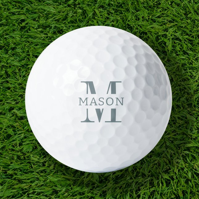 Pelotas De Golf Monograma minimalista personalizado (Subido por el creador)