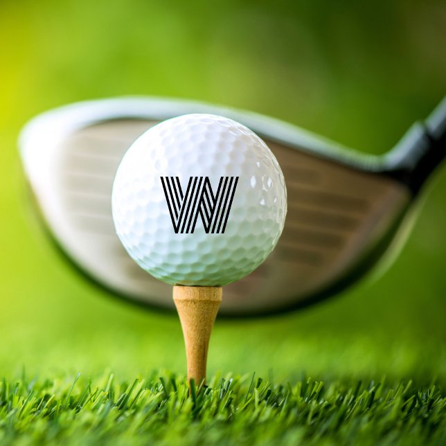 Pelotas De Golf Monograma Moderna y Audaz (Modern Bold Monogram Golf Balls)