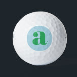 Pelotas De Golf Monograma moderno Letra inicial Pastel Verde Azul<br><div class="desc">Añada un toque de elegancia a su juego con estas modernas bolas de golf de monograma con una inicial audaz en azul pastel suave y verde. El diseño limpio y la sutil paleta de colores crean un estilo contemporáneo y elegante, perfecto para los golfistas que aprecian la estética minimalista con...</div>
