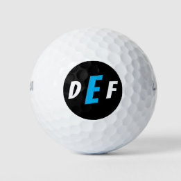 Pelotas De Golf Monograma moderno masculino (azul)