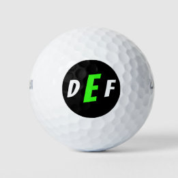 Pelotas De Golf Monograma moderno masculino: verde