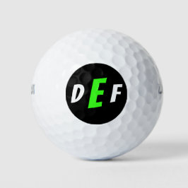 Pelotas De Golf Monograma moderno masculino: verde