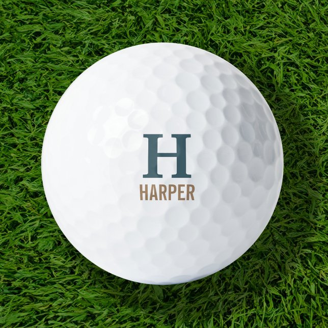 Pelotas De Golf Monograma moderno personalizado (Subido por el creador)