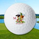 Pelotas De Golf Monograma moderno personalizado de Cute Golfer Gno<br><div class="desc">Fun Personalizado único Golfer Gnome Moderno Monograma Golf Balls</div>