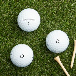 Pelotas De Golf Monograma moderno personalizado inicial simple