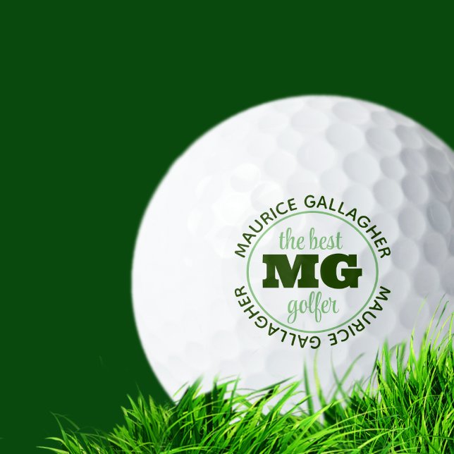 Pelotas De Golf Monograma monogramado mejor nombre de golfista (Subido por el creador)