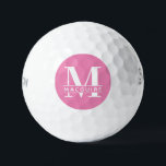 Pelotas De Golf Monograma negrita mínimo con nombre | Bocas de gol<br><div class="desc">Un monograma único pero mínimo con su única letra y nombre en monograma.</div>