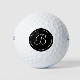 Pelotas De Golf Monograma negro con puntos