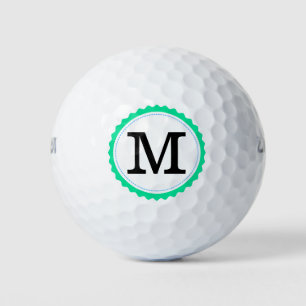 Pelotas De Golf Monograma negro personalizado #8