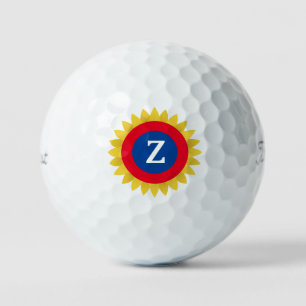 Pelotas De Golf Monograma objetivo de girasol