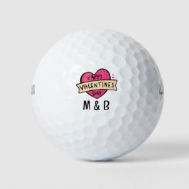 Pelotas De Golf Monograma para El día de San Valentín