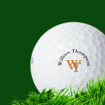 Pelotas De Golf monograma personalizado<br><div class="desc">Personaliza tu bola</div>