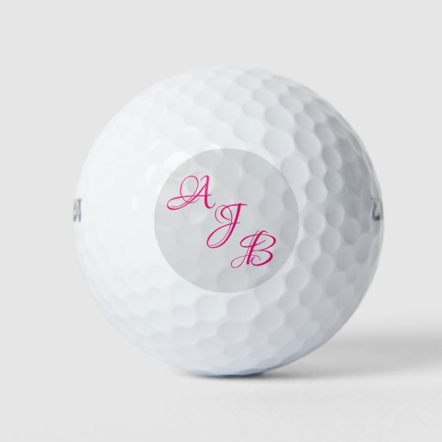 Pelotas De Golf Monograma personalizado (Anverso)