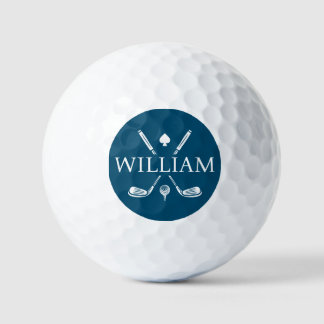 Pelotas De Golf Monograma personalizado Clubes de golf Ace Azul