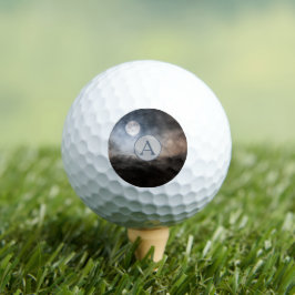 Pelotas De Golf Monograma personalizado de luna llena