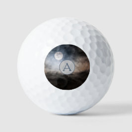 Pelotas De Golf Monograma personalizado de luna llena